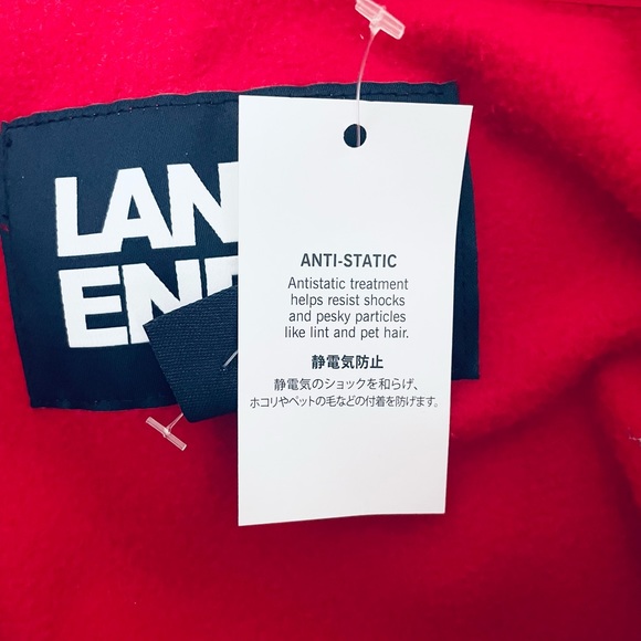 NWT Lands’ End Red Fleece Quarter-Zip Pullover / Large Tall - Picture 7 of 10